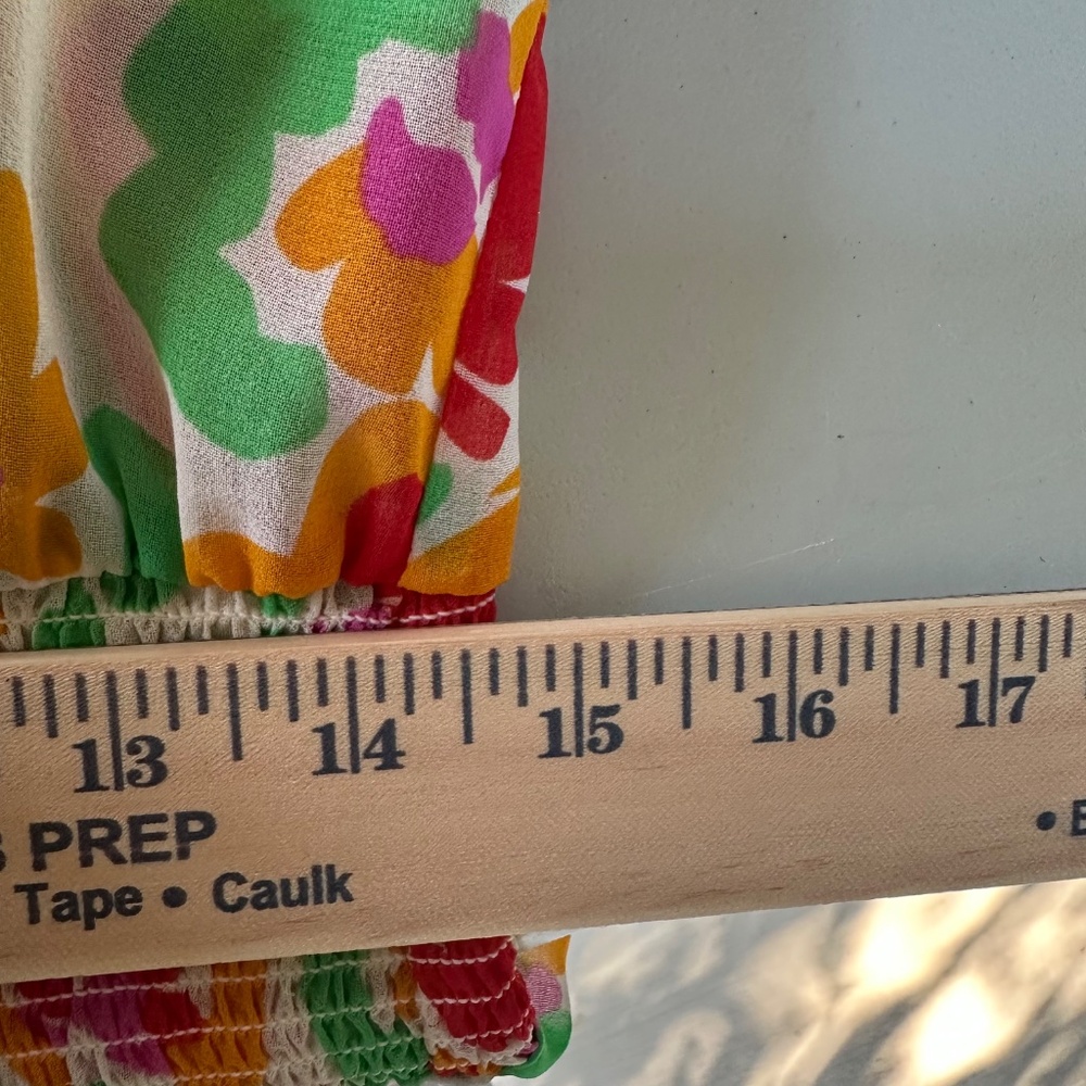 CAbi bright polyester floral Midi summer dress Medium - Picture 11 of 14